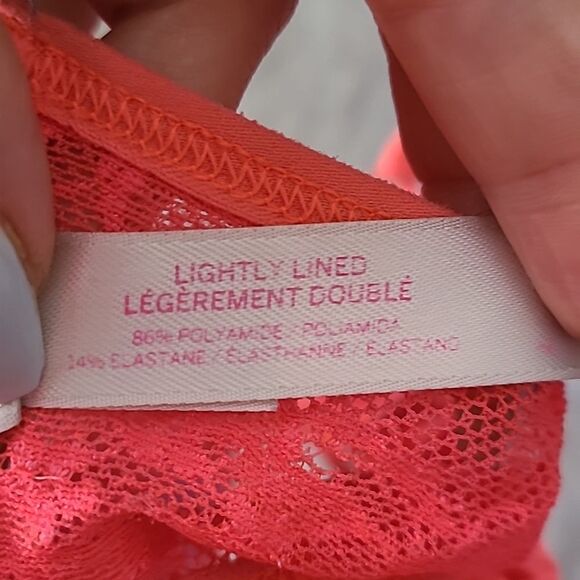 Pink by victoria secret‎ bright orange lightly lined bralette size xs - Picture 6 of 6
